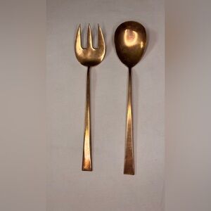 Vintage Elegant Gold Flatware Serving Set